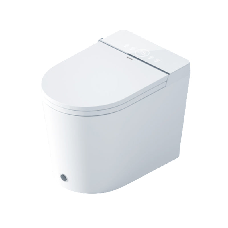White Elongated Deodorizing Antimicrobial Floor Mount Bidet with Heated Seat Clearhalo 'Bathroom Remodel & Bathroom Fixtures' 'Bidets' 'Home Improvement' 'home_improvement' 'home_improvement_bidets' 'Toilets & Bidets' 7981855