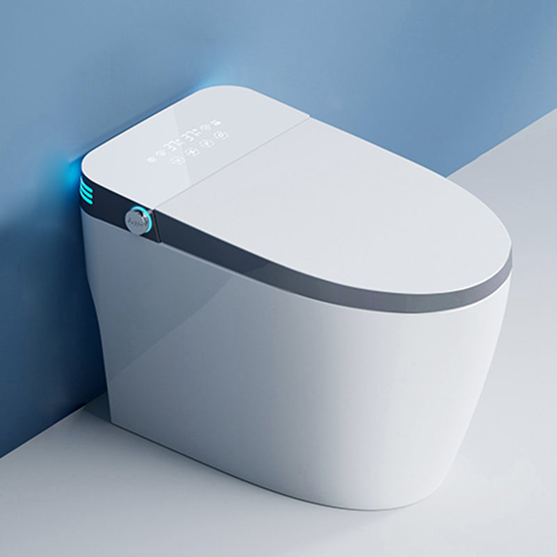 Elongated Floor Standing Bidet of Vitreous China with Heated Seat Automatic Lid( Top Configuration) Clearhalo 'Bathroom Remodel & Bathroom Fixtures' 'Bidets' 'Home Improvement' 'home_improvement' 'home_improvement_bidets' 'Toilets & Bidets' 7981885