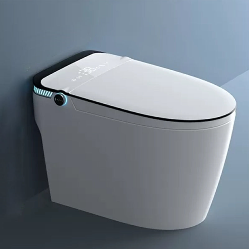Elongated Floor Vitreous China Smart Mount Bidet with Heated Seat Automatic Lid( Top Configuration) Clearhalo 'Bathroom Remodel & Bathroom Fixtures' 'Bidets' 'Home Improvement' 'home_improvement' 'home_improvement_bidets' 'Toilets & Bidets' 7981915