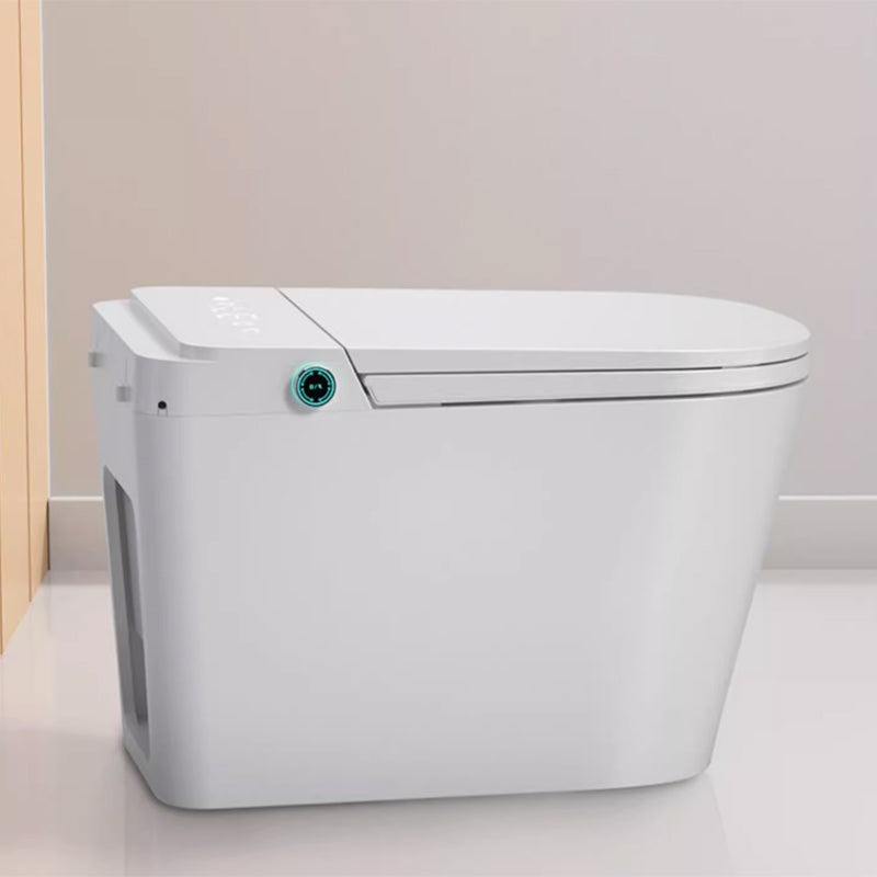 Antimicrobial Elongated Floor Standing Bidet in White with Heated Seat Clearhalo 'Bathroom Remodel & Bathroom Fixtures' 'Bidets' 'Home Improvement' 'home_improvement' 'home_improvement_bidets' 'Toilets & Bidets' 7982141