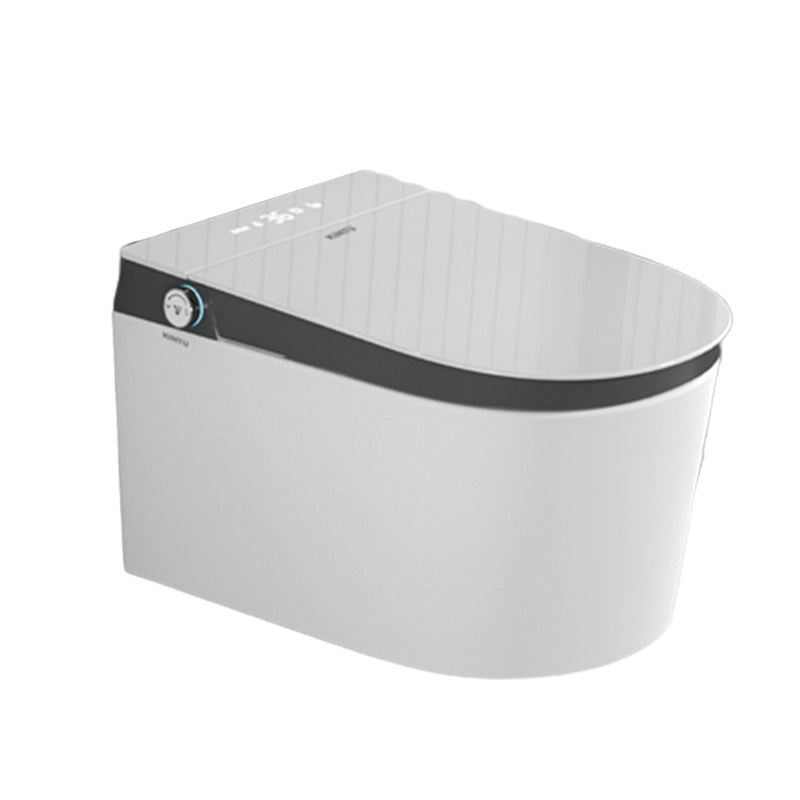 Elongated Ceramic Wall Mounted Bidet with Heated Seat and Dryer Clearhalo 'Bathroom Remodel & Bathroom Fixtures' 'Bidets' 'Home Improvement' 'home_improvement' 'home_improvement_bidets' 'Toilets & Bidets' 7982173