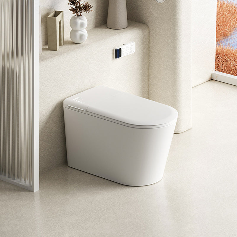 Elongated Ceramic Floor Standing Bidet in White with Heated Seat Clearhalo 'Bathroom Remodel & Bathroom Fixtures' 'Bidets' 'Home Improvement' 'home_improvement' 'home_improvement_bidets' 'Toilets & Bidets' 7982232