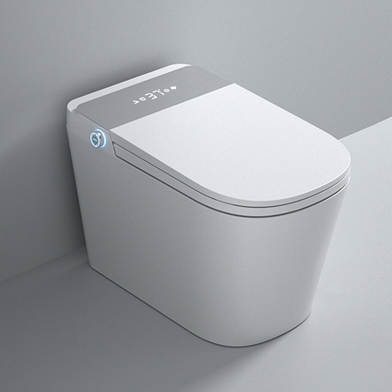 Ceramic Elongated Floor Mount Bidet in White with Heated Seat Clearhalo 'Bathroom Remodel & Bathroom Fixtures' 'Bidets' 'Home Improvement' 'home_improvement' 'home_improvement_bidets' 'Toilets & Bidets' 7982346