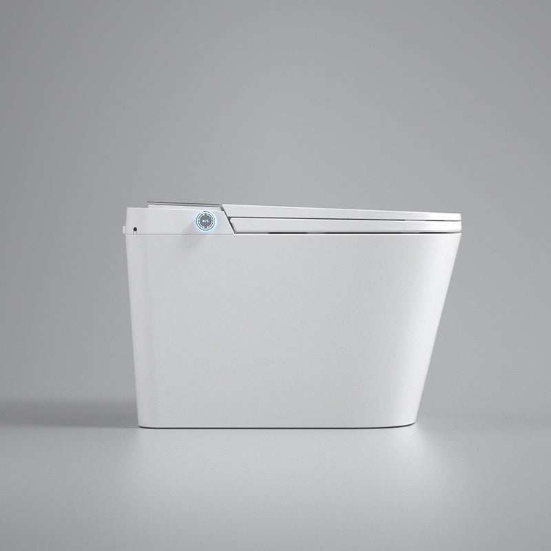 Ceramic Elongated Floor Mount Bidet in White with Heated Seat Clearhalo 'Bathroom Remodel & Bathroom Fixtures' 'Bidets' 'Home Improvement' 'home_improvement' 'home_improvement_bidets' 'Toilets & Bidets' 7982348