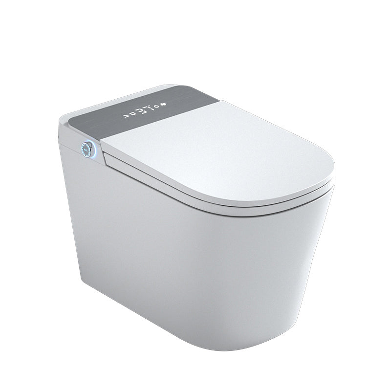 Ceramic Elongated Floor Mount Bidet in White with Heated Seat Auto Flip (Upgrading) Clearhalo 'Bathroom Remodel & Bathroom Fixtures' 'Bidets' 'Home Improvement' 'home_improvement' 'home_improvement_bidets' 'Toilets & Bidets' 7982350