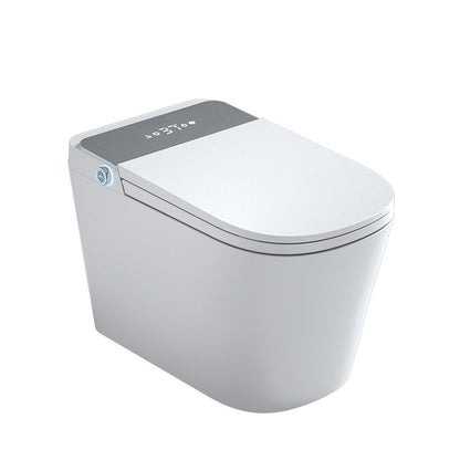 Ceramic Elongated Floor Mount Bidet in White with Heated Seat Auto Flip (Upgrading) Clearhalo 'Bathroom Remodel & Bathroom Fixtures' 'Bidets' 'Home Improvement' 'home_improvement' 'home_improvement_bidets' 'Toilets & Bidets' 7982350