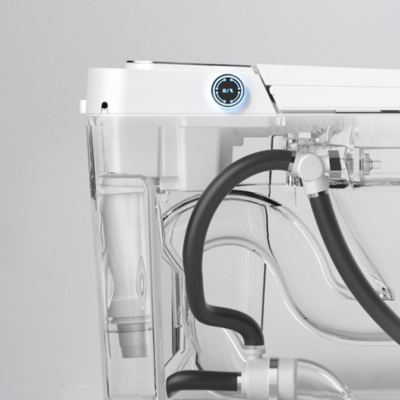 Ceramic Elongated Floor Mount Bidet in White with Heated Seat Clearhalo 'Bathroom Remodel & Bathroom Fixtures' 'Bidets' 'Home Improvement' 'home_improvement' 'home_improvement_bidets' 'Toilets & Bidets' 7982351