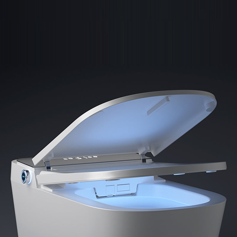 Ceramic Elongated Floor Mount Bidet in White with Heated Seat Clearhalo 'Bathroom Remodel & Bathroom Fixtures' 'Bidets' 'Home Improvement' 'home_improvement' 'home_improvement_bidets' 'Toilets & Bidets' 7982353