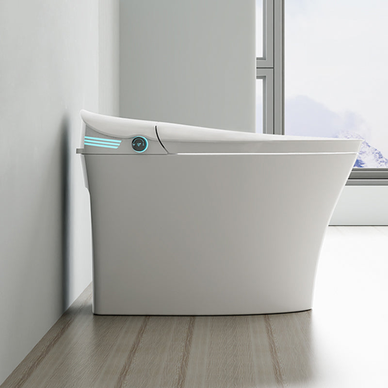 Ceramic Elongated Floor Standing Bidet in White with Heated Seat Clearhalo 'Bathroom Remodel & Bathroom Fixtures' 'Bidets' 'Home Improvement' 'home_improvement' 'home_improvement_bidets' 'Toilets & Bidets' 7982399