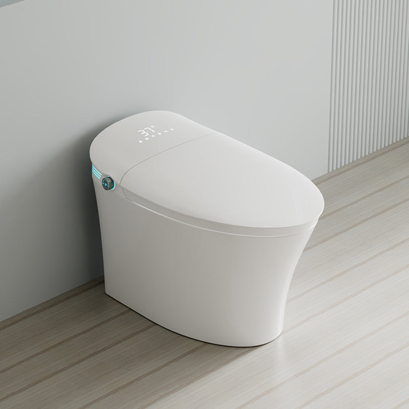 Ceramic Elongated Floor Standing Bidet in White with Heated Seat Clearhalo 'Bathroom Remodel & Bathroom Fixtures' 'Bidets' 'Home Improvement' 'home_improvement' 'home_improvement_bidets' 'Toilets & Bidets' 7982401