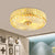Beveled Crystal Silver/Gold Flush Mount Circle Minimalism LED Ceiling Light Fixture, 16/23.5 Inch Dia Gold Clearhalo 'Ceiling Lights' 'Close To Ceiling Lights' 'Close to ceiling' 'Flush mount' Lighting' 798598