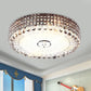 Beveled Crystal Silver/Gold Flush Mount Circle Minimalism LED Ceiling Light Fixture, 16/23.5 Inch Dia Silver Clearhalo 'Ceiling Lights' 'Close To Ceiling Lights' 'Close to ceiling' 'Flush mount' Lighting' 798603