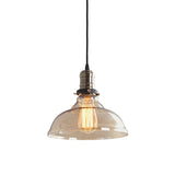 Clear/Amber 1 Light Pendant Ceiling Light Antique Glass Dome Hanging Lamp for Living Room Clearhalo 'Ceiling Lights' 'Glass shade' 'Glass' 'Industrial Pendants' 'Industrial' 'Middle Century Pendants' 'Pendant Lights' 'Pendants' 'Tiffany' Lighting' 798940