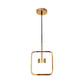 Gold Finish Square-Frame Pendulum Light Minimalism LED Metal Ceiling Hang Fixture with Shade/Shadeless Clearhalo 'Ceiling Lights' 'Modern Pendants' 'Modern' 'Pendant Lights' 'Pendants' Lighting' 800786