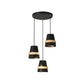 Cup Shape Dining Room Multi-Pendant Metal 3 Heads Modernist Suspension Light in White/Black and Wood Clearhalo 'Ceiling Lights' 'Modern Pendants' 'Modern' 'Pendant Lights' 'Pendants' Lighting' 800922