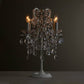 4 Bulbs Teardrop Table Lamp Retro Style White Finish Clear Crystal Night Light for Bedroom Clearhalo 'Lamps' 'Table Lamps' Lighting' 801936