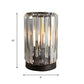Crystal Living Room Night Table Light Minimalist Faceted Crystal 1 Head Black Dimmable Nightstand Lighting Clearhalo 'Lamps' 'Table Lamps' Lighting' 801963