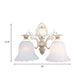 Traditional Bell Sconce Light 1/2-Bulb White Glass Wall Lighting Fixture with Carved Arm for Bedroom Clearhalo 'Wall Lamps & Sconces' 'Wall Lights' Lighting' 802171