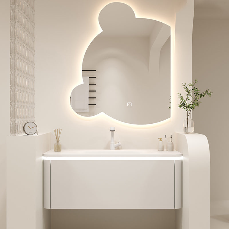 Stone Modern Mirror Included Bathroom Sink Vanity in White with Doors Drawers Clearhalo 'Bathroom Remodel & Bathroom Fixtures' 'Bathroom Vanities' 'bathroom_vanities' 'Home Improvement' 'home_improvement' 'home_improvement_bathroom_vanities' 8026076