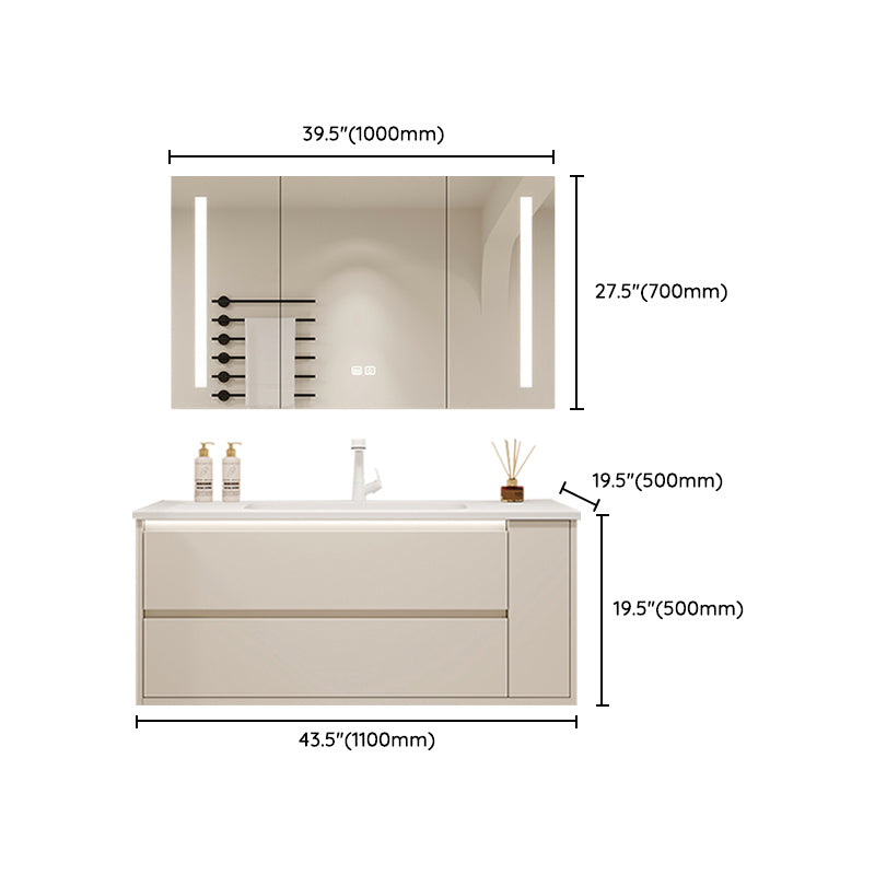 Mirror Included Wall Mount Bathroom Sink Vanity in White with Doors Drawers Clearhalo 'Bathroom Remodel & Bathroom Fixtures' 'Bathroom Vanities' 'bathroom_vanities' 'Home Improvement' 'home_improvement' 'home_improvement_bathroom_vanities' 8026179