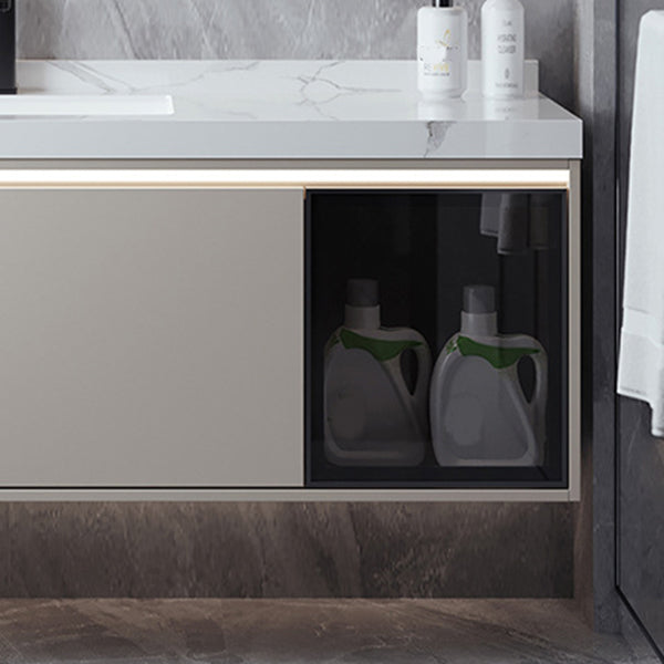 Modern Wall Mount Sink Vanity Stone Top with Doors for Bathroom Clearhalo 'Bathroom Remodel & Bathroom Fixtures' 'Bathroom Vanities' 'bathroom_vanities' 'Home Improvement' 'home_improvement' 'home_improvement_bathroom_vanities' 8026247