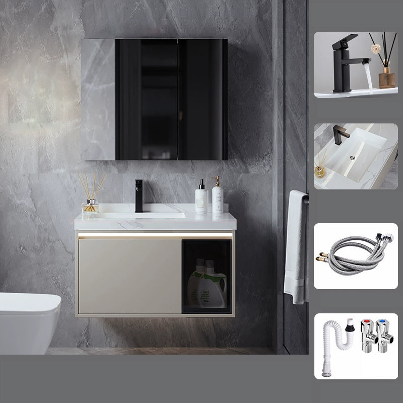 Modern Wall Mount Sink Vanity Stone Top with Doors for Bathroom Vanity & Faucet & Mirror Cabinet 28"L x 20"W x 18"H 3 Clearhalo 'Bathroom Remodel & Bathroom Fixtures' 'Bathroom Vanities' 'bathroom_vanities' 'Home Improvement' 'home_improvement' 'home_improvement_bathroom_vanities' 8026253