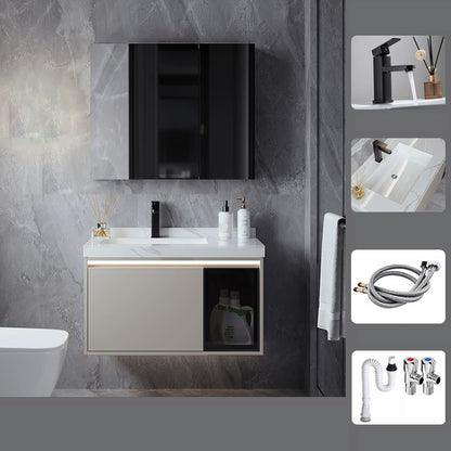 Modern Wall Mount Sink Vanity Stone Top with Doors for Bathroom Vanity & Faucet & Mirror Cabinet 28"L x 20"W x 18"H 3 Clearhalo 'Bathroom Remodel & Bathroom Fixtures' 'Bathroom Vanities' 'bathroom_vanities' 'Home Improvement' 'home_improvement' 'home_improvement_bathroom_vanities' 8026253