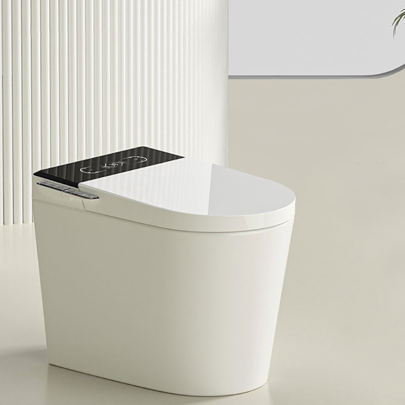 Elongated One-Piece Smart Toilet Bidet with Remote Control - 22.8" D Clearhalo 'Bathroom Remodel & Bathroom Fixtures' 'Bidets' 'Home Improvement' 'home_improvement' 'home_improvement_bidets' 'Toilets & Bidets' 8033416