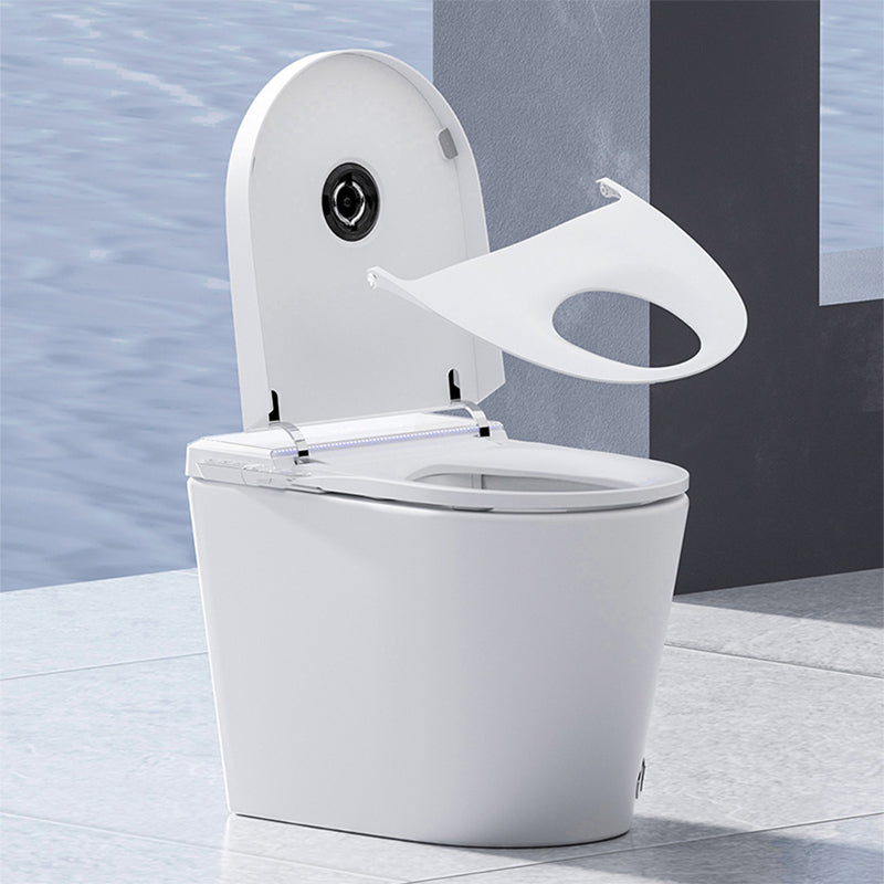 Elongated One-Piece Smart Toilet Bidet with Remote Control - 22.8" D Clearhalo 'Bathroom Remodel & Bathroom Fixtures' 'Bidets' 'Home Improvement' 'home_improvement' 'home_improvement_bidets' 'Toilets & Bidets' 8033421