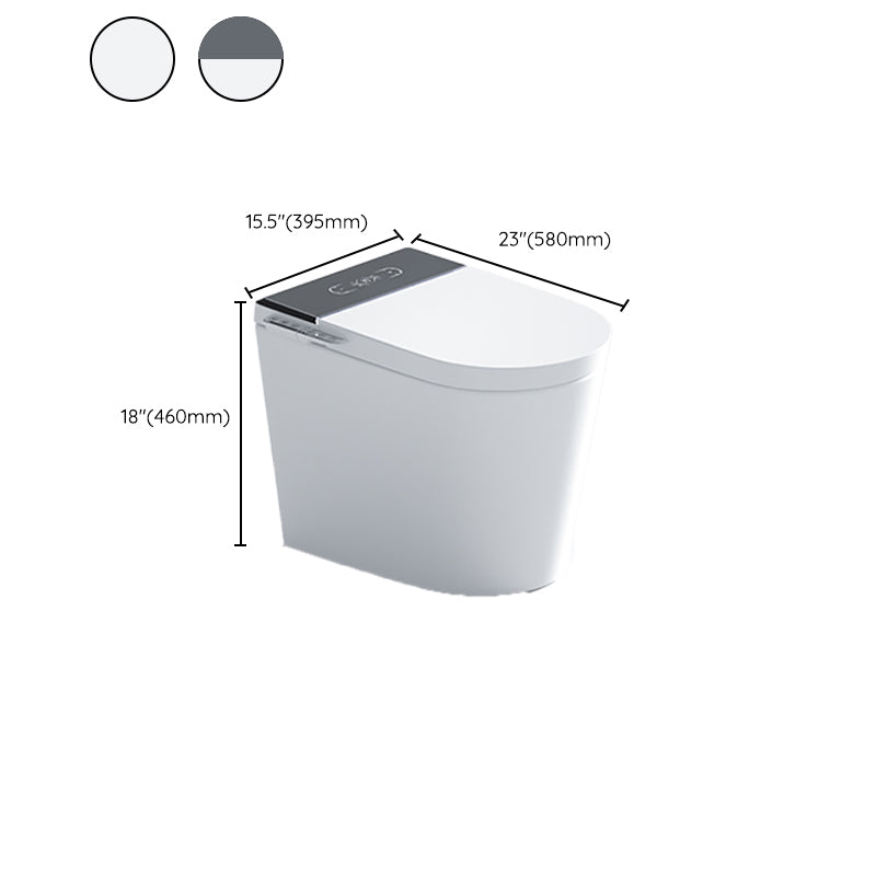 Elongated One-Piece Smart Toilet Bidet with Remote Control - 22.8" D Clearhalo 'Bathroom Remodel & Bathroom Fixtures' 'Bidets' 'Home Improvement' 'home_improvement' 'home_improvement_bidets' 'Toilets & Bidets' 8033428