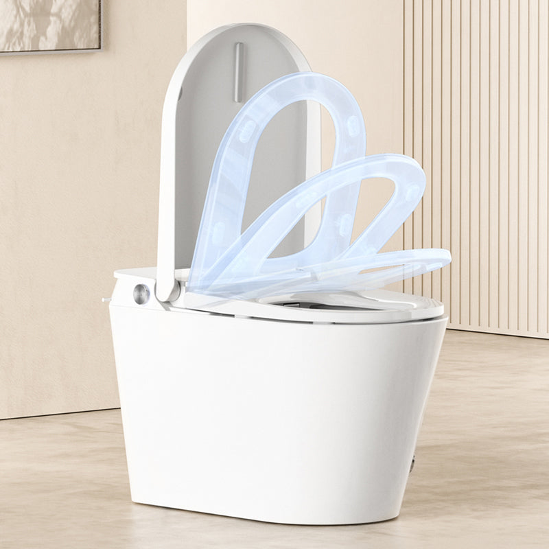 Horizontal Elongated Toilet Seat Bidet in White of 18.1" H with Dryer Clearhalo 'Bathroom Remodel & Bathroom Fixtures' 'Bidets' 'Home Improvement' 'home_improvement' 'home_improvement_bidets' 'Toilets & Bidets' 8033432