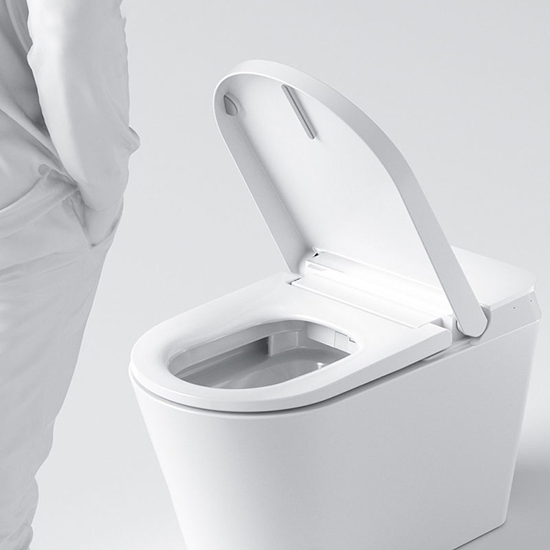 Horizontal Elongated Toilet Seat Bidet in White of 18.1" H with Dryer Clearhalo 'Bathroom Remodel & Bathroom Fixtures' 'Bidets' 'Home Improvement' 'home_improvement' 'home_improvement_bidets' 'Toilets & Bidets' 8033438