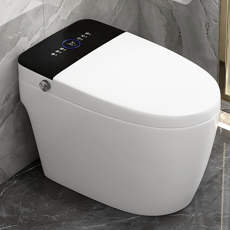 18.5" H All-In-One Smart Toilet Seat Bidet with Dryer & Heated Seat Automatic Flap & Ultraviolet Sterilization Clearhalo 'Bathroom Remodel & Bathroom Fixtures' 'Bidets' 'Home Improvement' 'home_improvement' 'home_improvement_bidets' 'Toilets & Bidets' 8033458