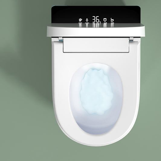 Elongated White Floor Mount Bidet with Remote Control & Adjustable Spray Clearhalo 'Bathroom Remodel & Bathroom Fixtures' 'Bidets' 'Home Improvement' 'home_improvement' 'home_improvement_bidets' 'Toilets & Bidets' 8033479