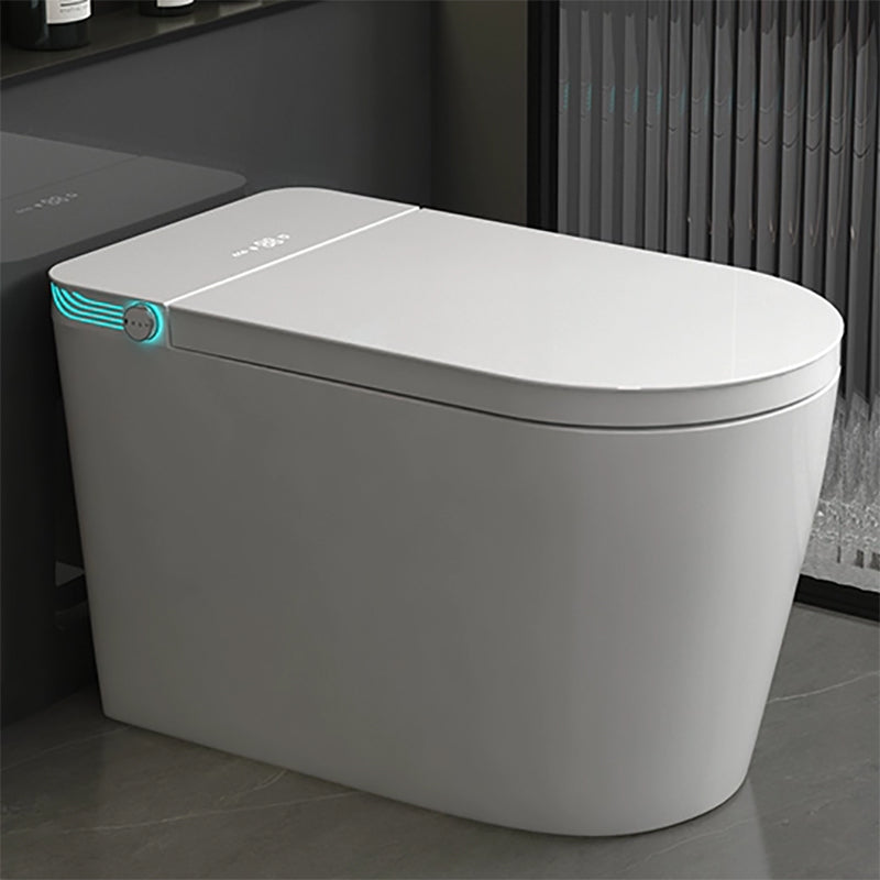 Electric Heated Smart Toilet Bidet Seat in Cotton White of 16.1" W Clearhalo 'Bathroom Remodel & Bathroom Fixtures' 'Bidets' 'Home Improvement' 'home_improvement' 'home_improvement_bidets' 'Toilets & Bidets' 8033482