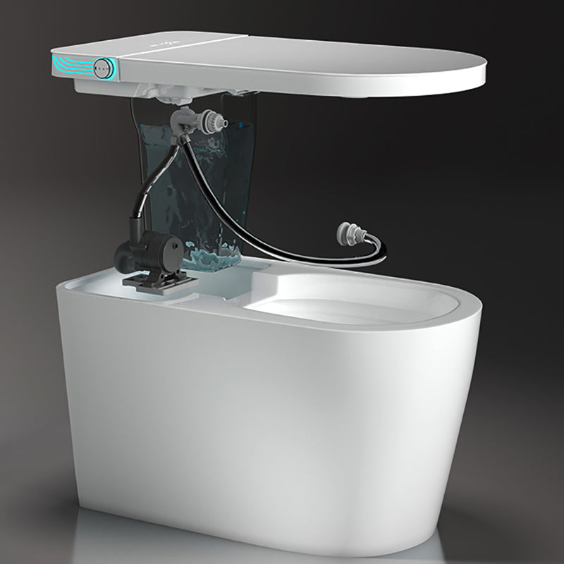 Electric Heated Smart Toilet Bidet Seat in Cotton White of 16.1" W Clearhalo 'Bathroom Remodel & Bathroom Fixtures' 'Bidets' 'Home Improvement' 'home_improvement' 'home_improvement_bidets' 'Toilets & Bidets' 8033488