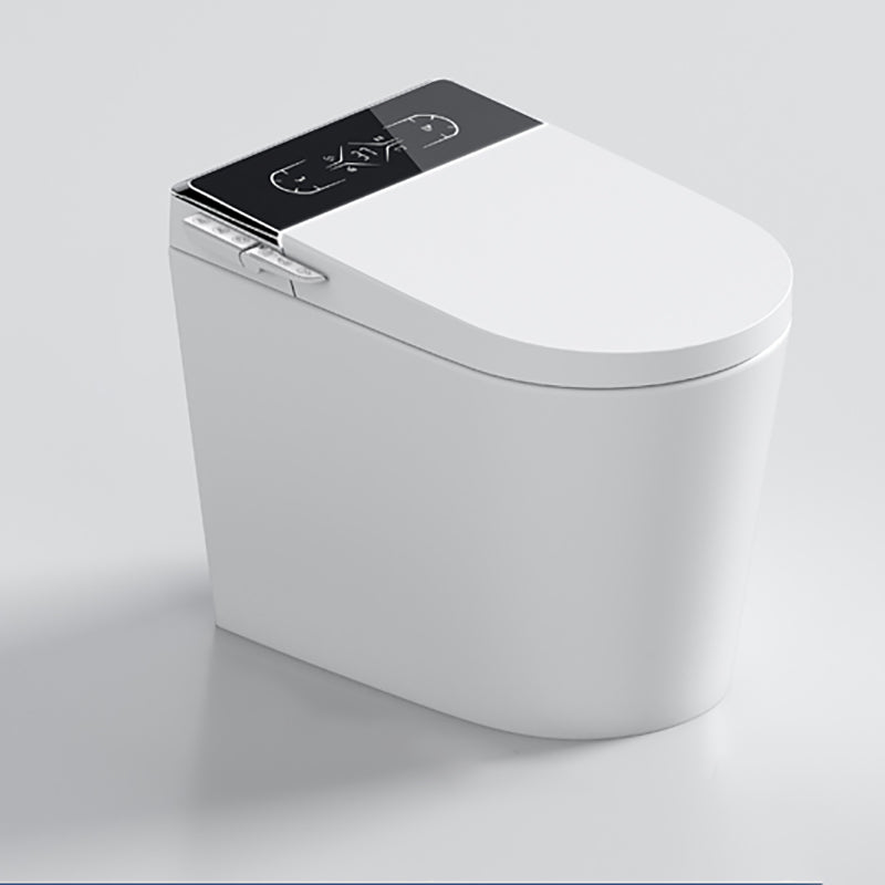 Elongated Smart All-In-One Toilet Seat Bidet with Heated Seat Black White Clearhalo 'Bathroom Remodel & Bathroom Fixtures' 'Bidets' 'Home Improvement' 'home_improvement' 'home_improvement_bidets' 'Toilets & Bidets' 8033515