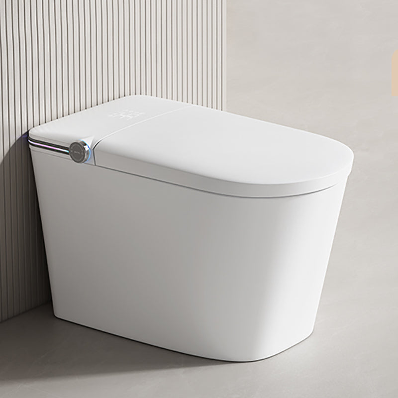 Ceramic Antimicrobial Floor Mount Bidet with Warm Air Dryer - 16.14" W White Clearhalo 'Bathroom Remodel & Bathroom Fixtures' 'Bidets' 'Home Improvement' 'home_improvement' 'home_improvement_bidets' 'Toilets & Bidets' 8033542