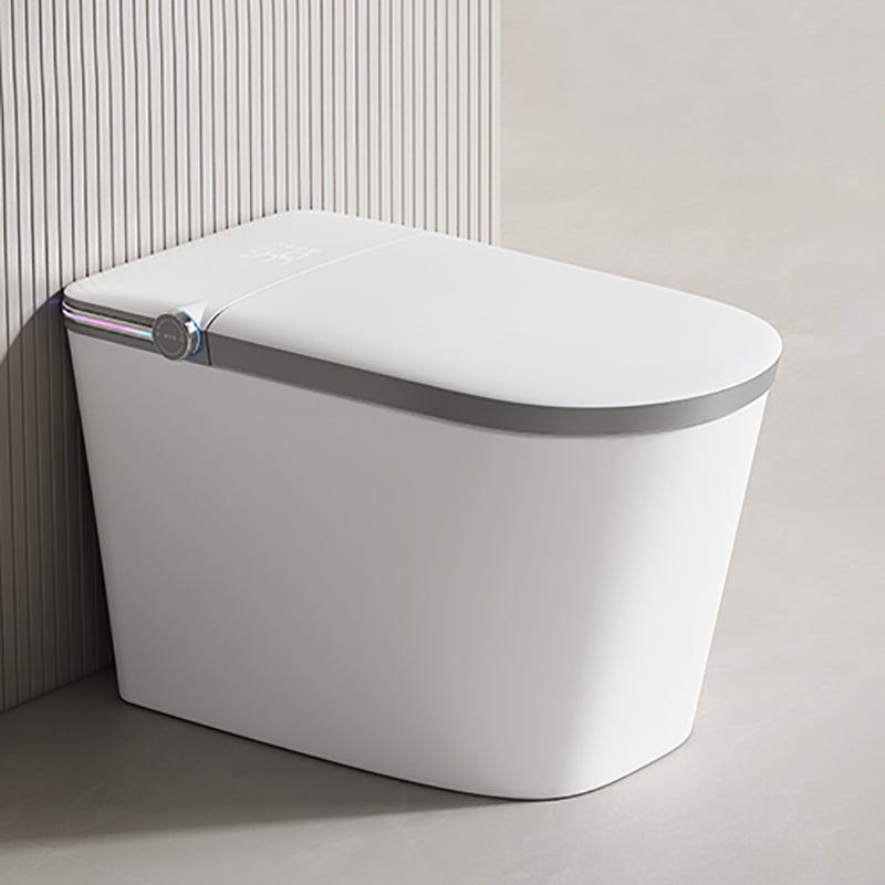 Ceramic Antimicrobial Floor Mount Bidet with Warm Air Dryer - 16.14" W White Gray Clearhalo 'Bathroom Remodel & Bathroom Fixtures' 'Bidets' 'Home Improvement' 'home_improvement' 'home_improvement_bidets' 'Toilets & Bidets' 8033543