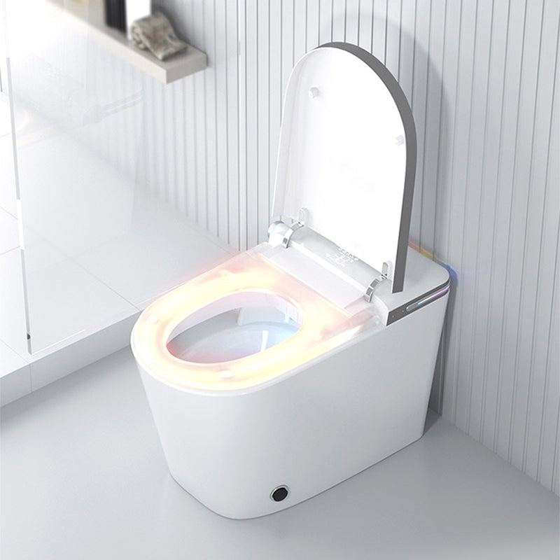 Ceramic Antimicrobial Floor Mount Bidet with Warm Air Dryer - 16.14" W Clearhalo 'Bathroom Remodel & Bathroom Fixtures' 'Bidets' 'Home Improvement' 'home_improvement' 'home_improvement_bidets' 'Toilets & Bidets' 8033544