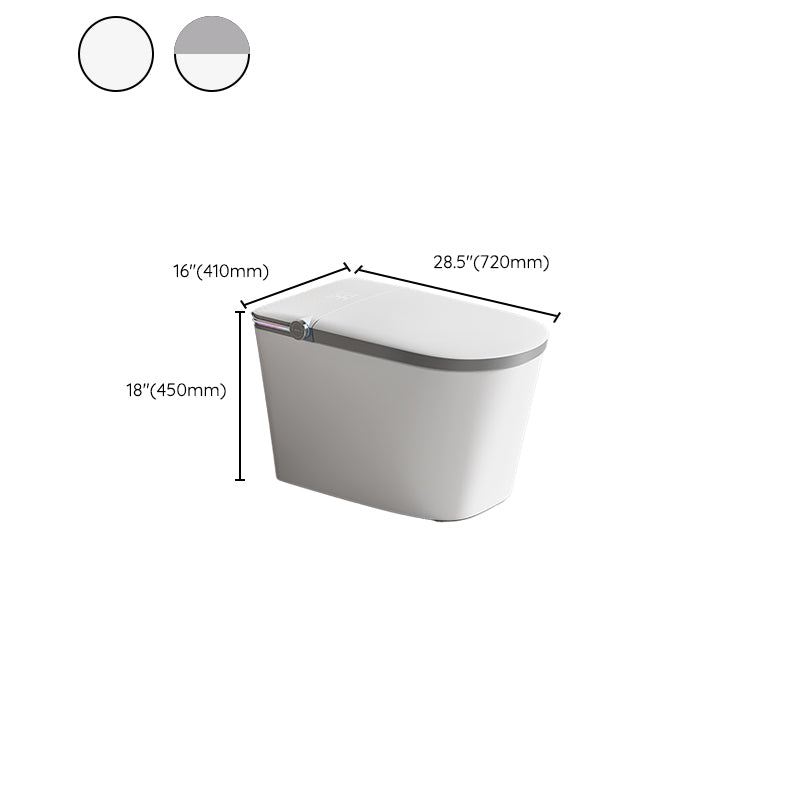 Ceramic Antimicrobial Floor Mount Bidet with Warm Air Dryer - 16.14" W Clearhalo 'Bathroom Remodel & Bathroom Fixtures' 'Bidets' 'Home Improvement' 'home_improvement' 'home_improvement_bidets' 'Toilets & Bidets' 8033553