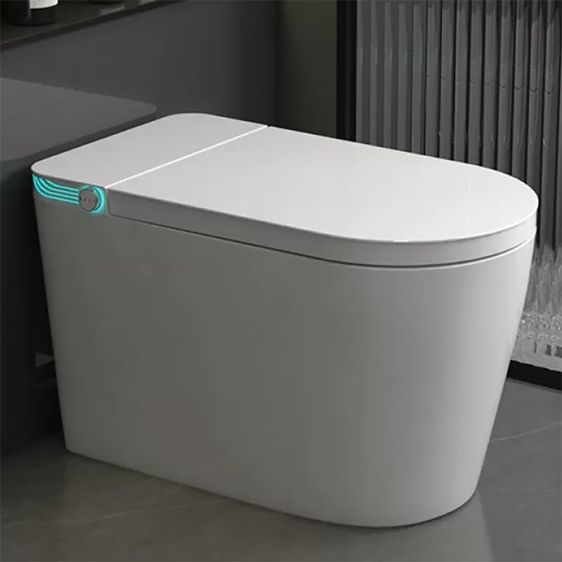 17.3" H Elongated Smart Toilet Seat Bidet of Vitreous China with Heated Seat White Dryer Not Included (Standard) Clearhalo 'Bathroom Remodel & Bathroom Fixtures' 'Bidets' 'Home Improvement' 'home_improvement' 'home_improvement_bidets' 'Toilets & Bidets' 8033556