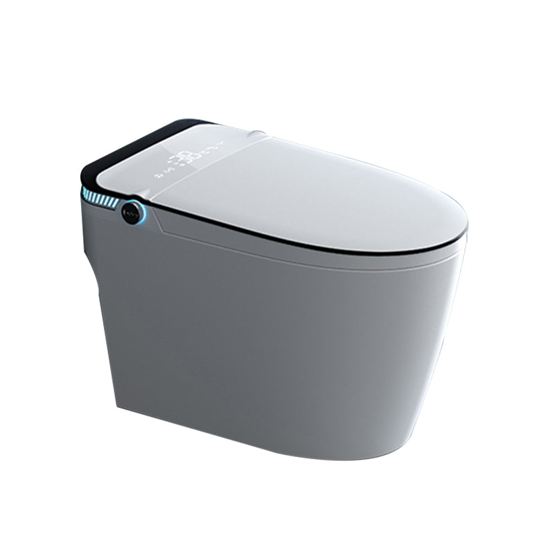 Heated Smart Floor Standing Bidet Toilet Seat in Black and White of 16.7" W Clearhalo 'Bathroom Remodel & Bathroom Fixtures' 'Bidets' 'Home Improvement' 'home_improvement' 'home_improvement_bidets' 'Toilets & Bidets' 8033577