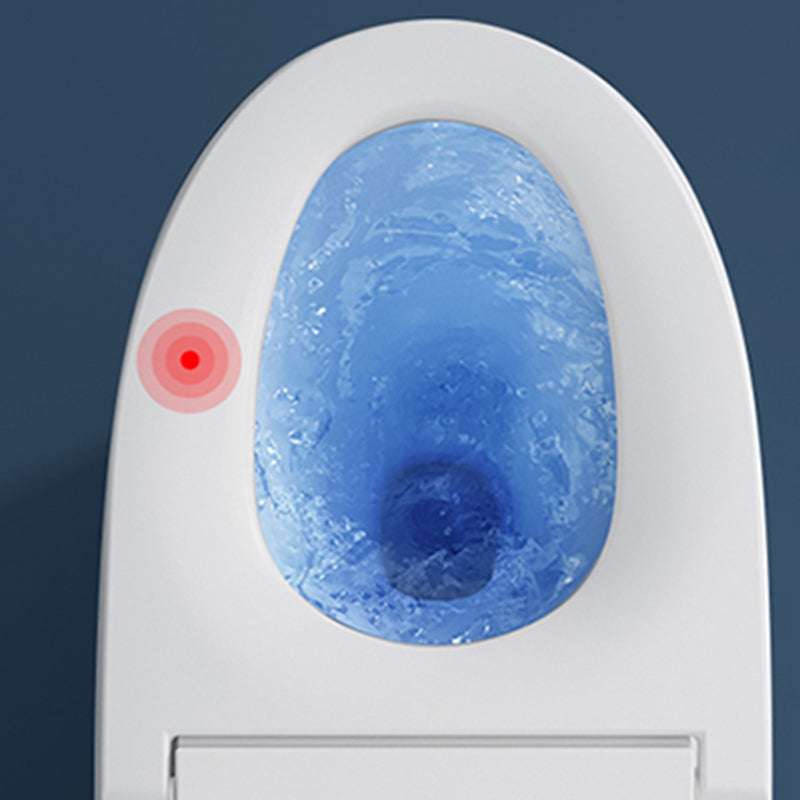 Heated Smart Floor Standing Bidet Toilet Seat in Black and White of 16.7" W Clearhalo 'Bathroom Remodel & Bathroom Fixtures' 'Bidets' 'Home Improvement' 'home_improvement' 'home_improvement_bidets' 'Toilets & Bidets' 8033581