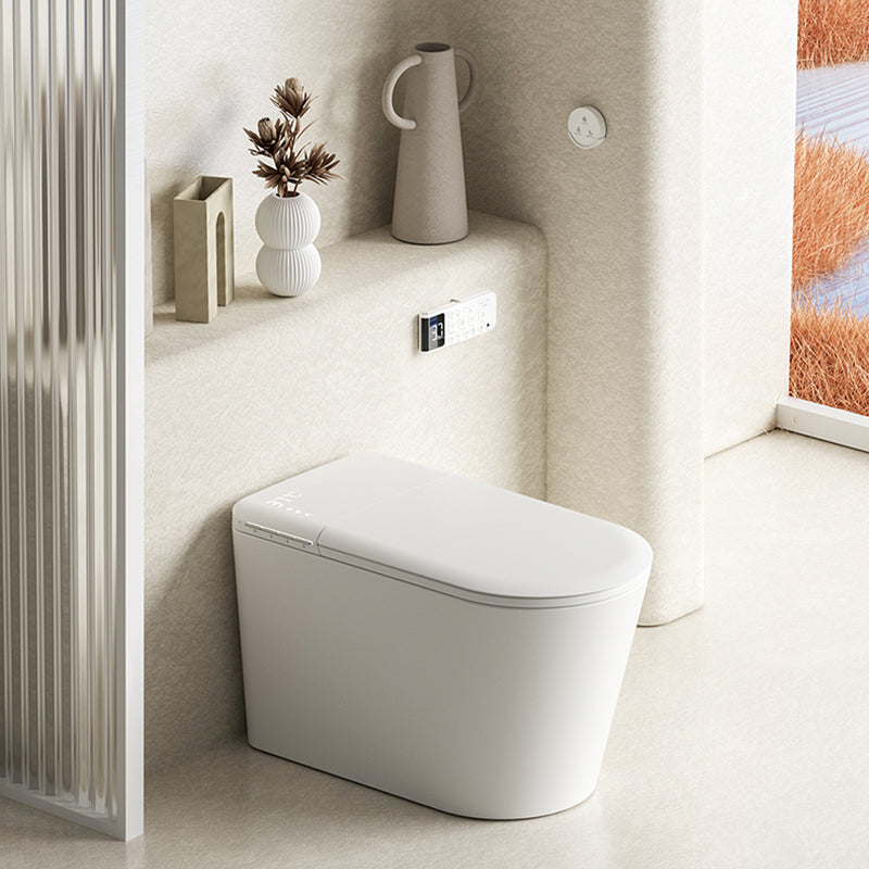 15.7" W Elongated Floor Standing Bidet in White with Heated Seat Clearhalo 'Bathroom Remodel & Bathroom Fixtures' 'Bidets' 'Home Improvement' 'home_improvement' 'home_improvement_bidets' 'Toilets & Bidets' 8033625
