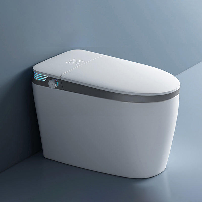 Vitreous China Classic Elongated Bidet with Heated Seat - 15.5" W White Gray Clearhalo 'Bathroom Remodel & Bathroom Fixtures' 'Bidets' 'Home Improvement' 'home_improvement' 'home_improvement_bidets' 'Toilets & Bidets' 8033633