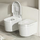 White Wall Hung Toilet Set with Temperature Control and Foot Sensor Clearhalo 'Bathroom Remodel & Bathroom Fixtures' 'Bidets' 'Home Improvement' 'home_improvement' 'home_improvement_bidets' 'Toilets & Bidets' 8046532