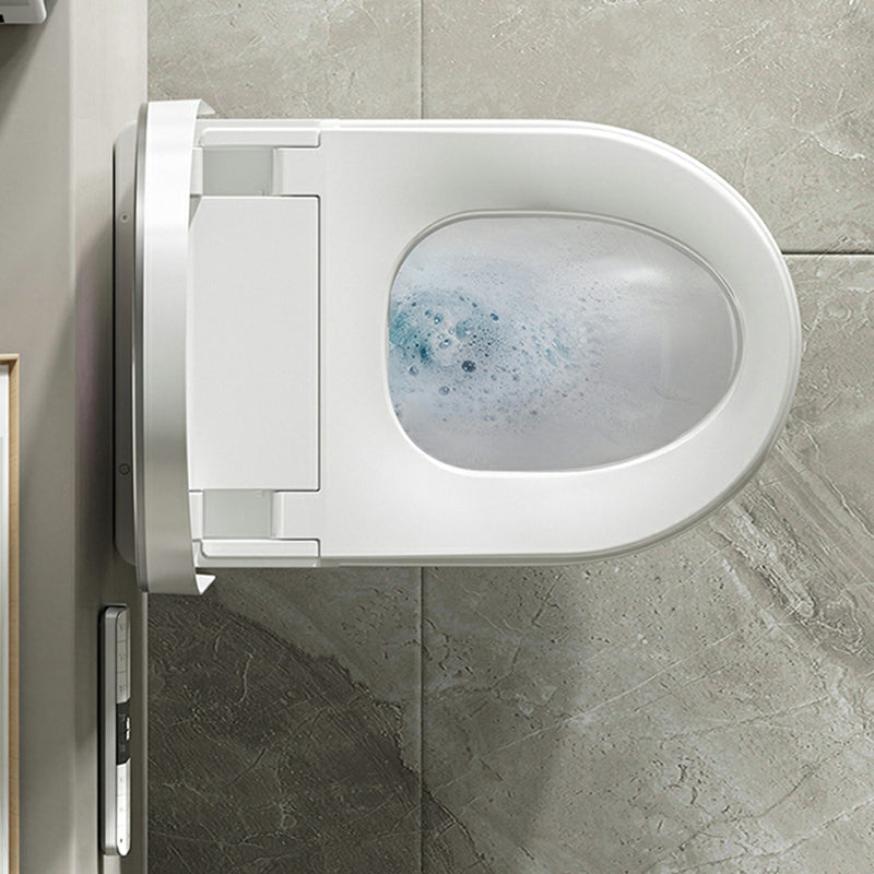 White Wall Hung Toilet Set with Temperature Control and Foot Sensor Clearhalo 'Bathroom Remodel & Bathroom Fixtures' 'Bidets' 'Home Improvement' 'home_improvement' 'home_improvement_bidets' 'Toilets & Bidets' 8046535