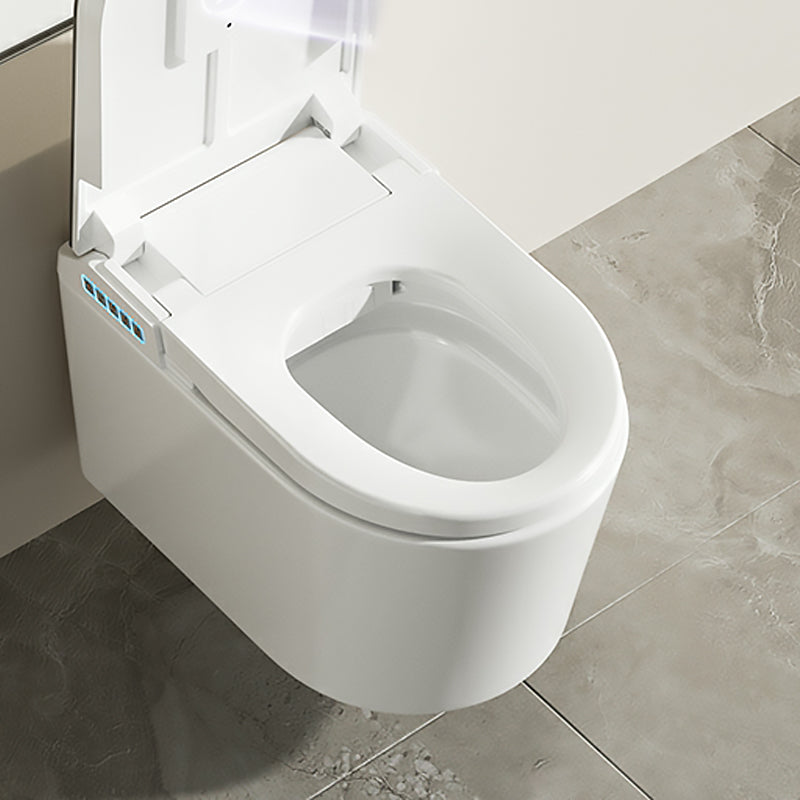 White Wall Hung Toilet Set with Temperature Control and Foot Sensor Clearhalo 'Bathroom Remodel & Bathroom Fixtures' 'Bidets' 'Home Improvement' 'home_improvement' 'home_improvement_bidets' 'Toilets & Bidets' 8046536