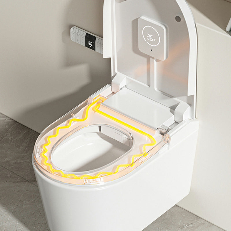 White Wall Hung Toilet Set with Temperature Control and Foot Sensor Clearhalo 'Bathroom Remodel & Bathroom Fixtures' 'Bidets' 'Home Improvement' 'home_improvement' 'home_improvement_bidets' 'Toilets & Bidets' 8046538
